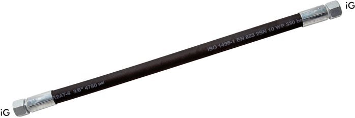 2SN Hydraulic Hose With M26x1.5 DKO/DKO Fitting 40 bar (OP) 2 m