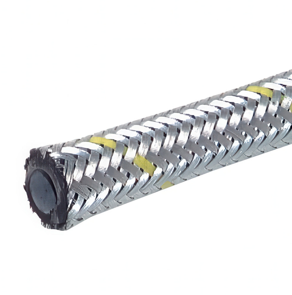 Oil & fuel hose with zinc plated steel braiding 9.5x13.5 mm 3 m