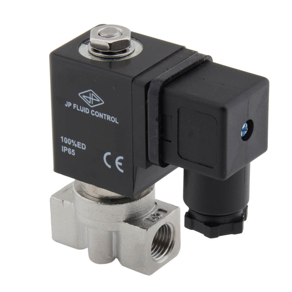 Solenoid Valve HP-DA 1/4'' high pressure stainless steel PTFE 4-100bar 24V AC