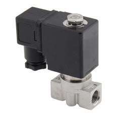 Solenoid Valve HP-DA 1/4'' high pressure stainless steel PTFE 4-100bar 24V AC