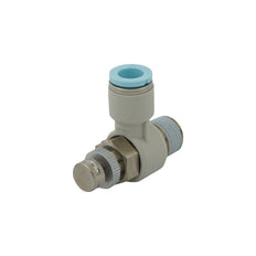 1/4" - M5 Elbow Clean-Room Package Pneumatic Needle Valve