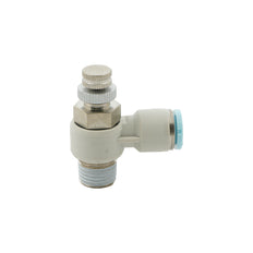 10mm - R3/8" Elbow Clean-Room Package Pneumatic Needle Valve