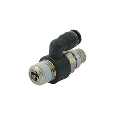 3/8" - R1/4" Meter-In Rotatable Flow Control Valve