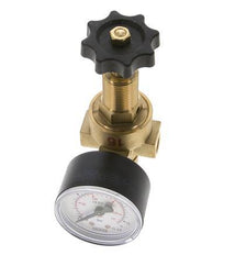 Water- & Luchtdrukregelaar Messing G1/4'' 2,5 l/min 0,5-16 bar/7-232psi