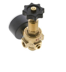 Water- & Luchtdrukregelaar Messing G1/4'' 2,5 l/min 0,5-25 bar/7-362psi