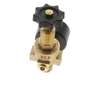 Water- & Luchtdrukregelaar Messing G1/4'' 2,5 l/min 0,5-16 bar/7-232psi