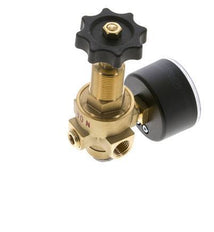 Water- & Luchtdrukregelaar Messing G1/4'' 2,5 l/min 0,5-25 bar/7-362psi