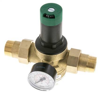 Filter Pressure Reducer Brass R1'' 97 l/min 1.5-6 bar/22-87psi Drinking Water