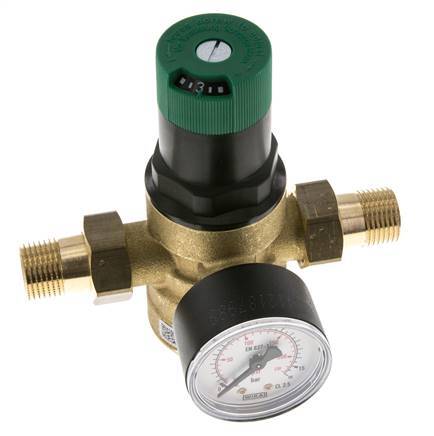 Filterdrukregelaar Messing R1/2'' 40 L/Min 1.5-6 Bar/22-87Psi Drinkwater