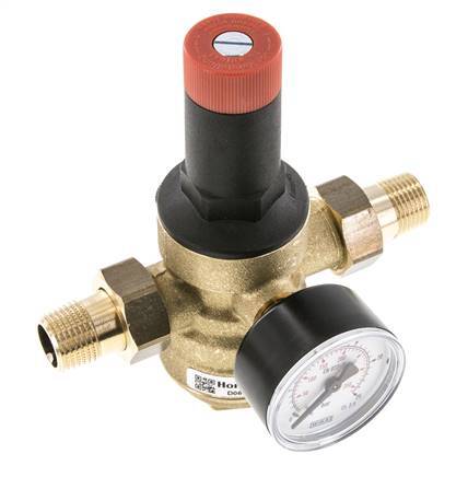 Filter Drukregelaar Messing R1/2'' 40 l/min 1,5-12 bar/22-174psi Drinkwater