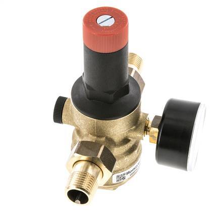 Filter Drukregelaar Messing R1/2'' 40 l/min 1,5-12 bar/22-174psi Drinkwater