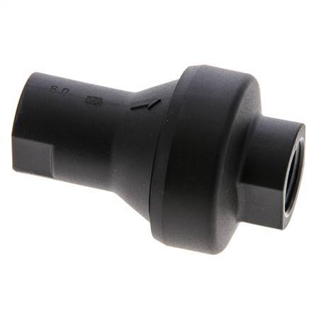 Inline drukregelaar 6 bar/87 psi polyamide G1/4'' 10 l/min