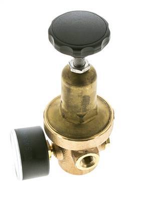 Waterdrukregelaar Brons G1/4'' 8,3 l/min 0,2-2 bar/3-29psi