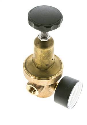 Waterdrukregelaar Brons G1/4'' 8,3 l/min 0,2-2 bar/3-29psi