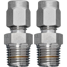 Pijpconnector Messing Pijp 6 mm Naar G 1/4'' Buitendraad [2 stuks]