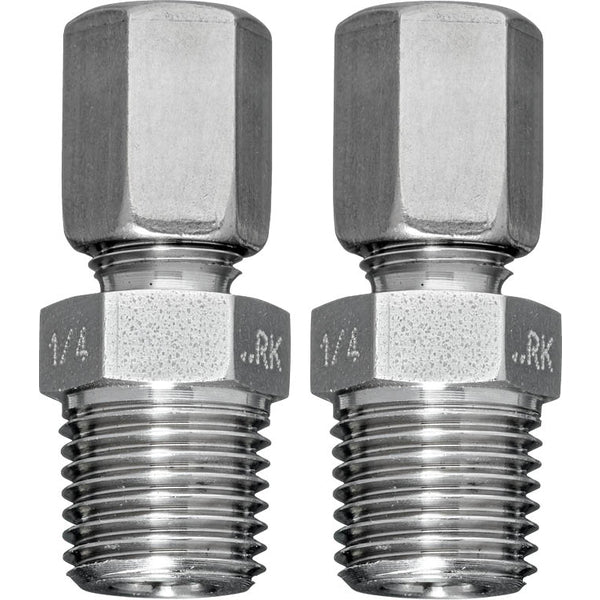 Pijpverbinding Roestvrij stalen buis 6 mm naar G 1/4'' buitendraad [2 stuks]