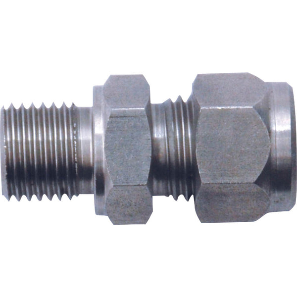 Compressiefitting roestvrij staal G 1/4'' buitendraad voor 6 mm met snijring