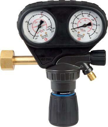 Nitrogen Pressure Regulator 300 bar to 0-10 bar W30x2 (15.9/20.1) Female