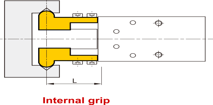 D25 mm 2-Jaw Parallel Double Acting Pneumatic Gripper Narrow Side Tapped Jaws