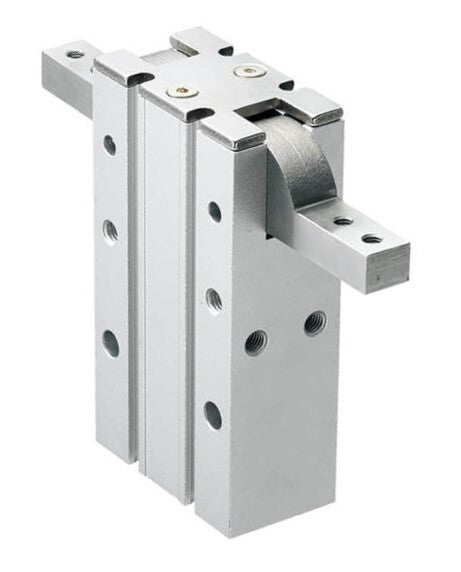 D20 mm 2-Vinger 180 deg Hoek Dubbelwerkend Pneumatische Grijper Standaard Met Doorlopend Gat Vingers