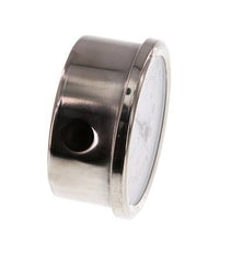 1..0.6 Bar Glycerine Manometer RVS/Messing 63 mm Klasse 1.6 Onderaansluiting