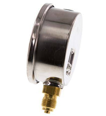 1..0.6 Bar Glycerine Manometer RVS/Messing 63 mm Klasse 1.6 Onderaansluiting