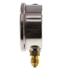 1..15 Bar Glycerine Manometer RVS/Messing 63 mm Klasse 1.6 Onderaansluiting