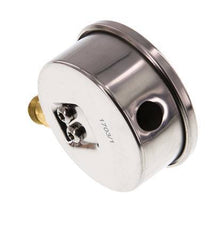 1..15 Bar Glycerine Manometer RVS/Messing 63 mm Klasse 1.6 Onderaansluiting