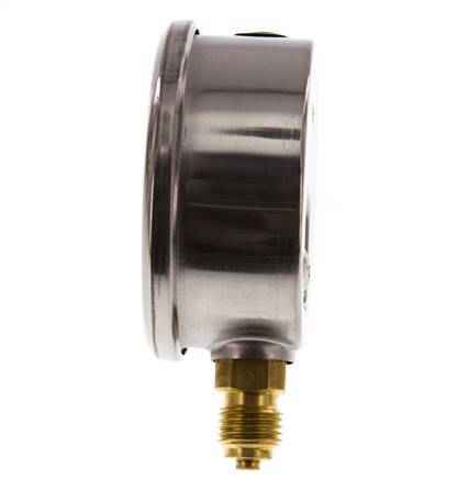 1..1.5 Bar Glycerine Manometer RVS/Messing 63 mm Klasse 1.6 Onderaansluiting