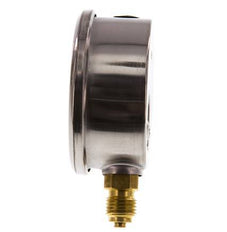 1..1.5 Bar Glycerine Manometer RVS/Messing 63 mm Klasse 1.6 Onderaansluiting