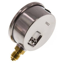 1..1.5 Bar Glycerine Manometer RVS/Messing 63 mm Klasse 1.6 Onderaansluiting