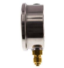 1..3 Bar Glycerine Manometer RVS/Messing 63 mm Klasse 1.6 Onderaansluiting