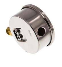 1..3 Bar Glycerine Manometer RVS/Messing 63 mm Klasse 1.6 Onderaansluiting