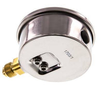 1..5 Bar Glycerine Manometer RVS/Messing 63 mm Klasse 1.6 Onderaansluiting