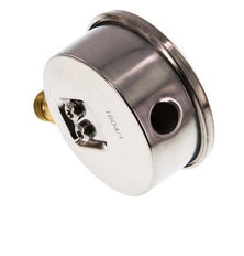 1..9 Bar Glycerine Manometer RVS/Messing 63 mm Klasse 1.6 Onderaansluiting