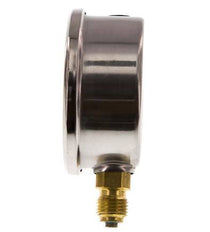 0..0.6 Bar Glycerine Manometer RVS/Messing 63 mm Klasse 1.6 Onderaansluiting