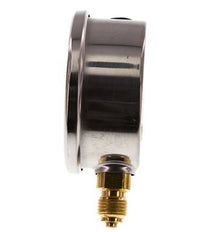 0..250 Bar Glycerine Manometer RVS/Messing 63 mm Klasse 1.6 Onderaansluiting
