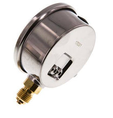 0..250 Bar Glycerine Manometer RVS/Messing 63 mm Klasse 1.6 Onderaansluiting