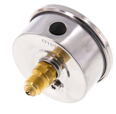 0..2.5 Bar Glycerine Manometer Achteraansluiting RVS/Messing 63 mm Klasse 1.6