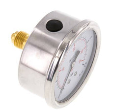 0..2.5 Bar Glycerine Manometer Achteraansluiting RVS/Messing 63 mm Klasse 1.6