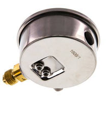 0..400 Bar Glycerine Manometer RVS/Messing 63 mm Klasse 1.6 Onderaansluiting