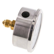 0..60 Bar (0..870 psi) Glycerin Pressure Gauge Rear Stainless steel/Brass 63 mm Class 1.6