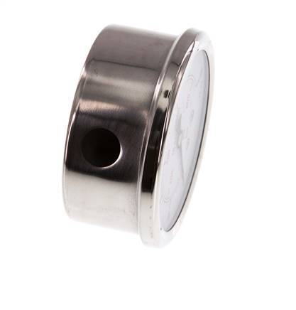 0..60 Bar Glycerine Manometer RVS/Messing 63 mm Klasse 1.6 Onderaansluiting