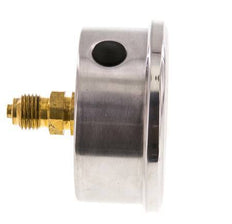 0..6 Bar (0..87 psi) Glycerin Pressure Gauge Rear Stainless steel/Brass 63 mm Class 1.6