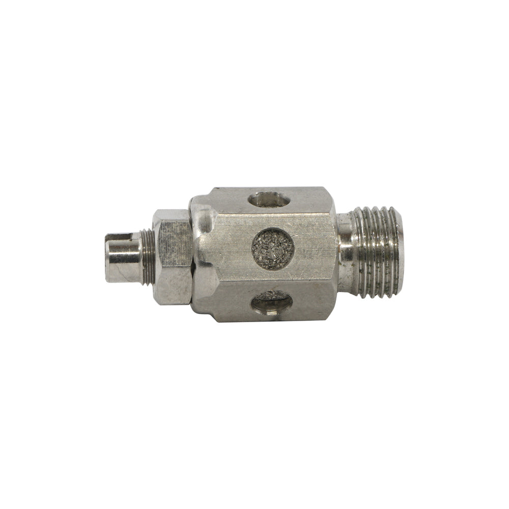 3/8" NPT RVS smoorklep met geluiddemper [50 stuks]