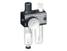 FRL 2-Delig G1/4'' 1200l/min 0.5-10.0bar/7-145psi Auto Beschermende Kooi Polycarbonaat Multifix 1