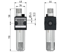 Micro Olie-Mist Smeertoestel G1/4'' Multifix 1