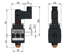 3/2 Valve G3/8 115VAC 900 l/min Multifix 1