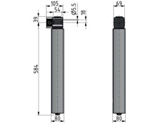Membraandroger 1/2'' 1100l/min Mutifix