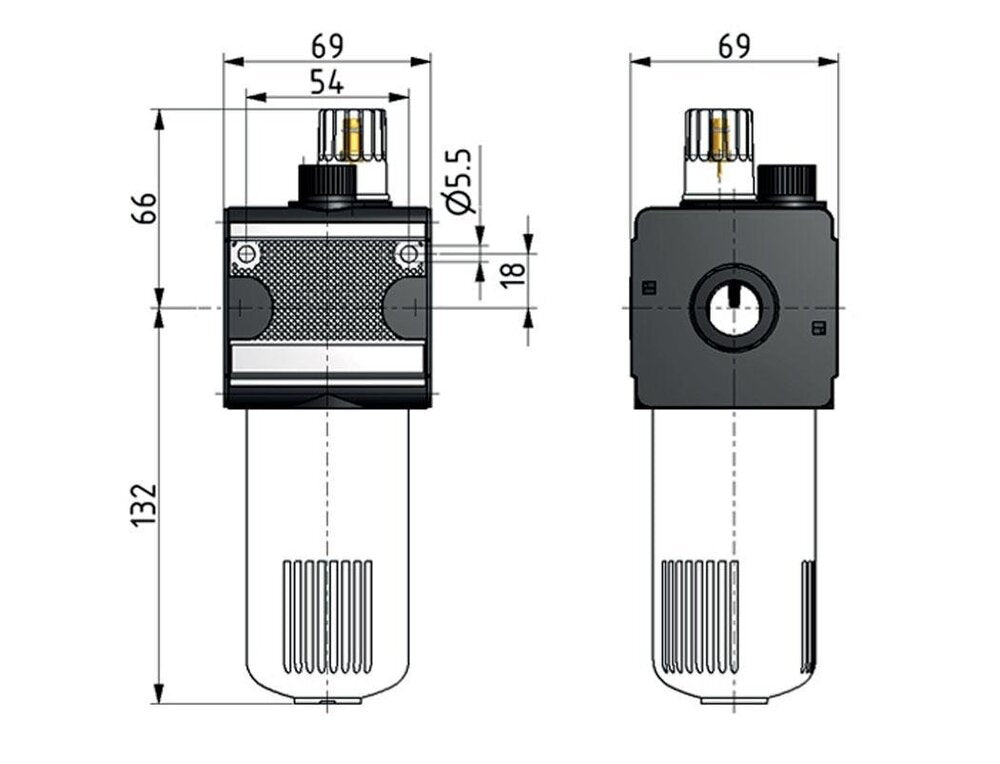 Smeermiddel G1/2'' Polycarbonaat Multifix 2